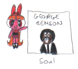 Blossom with a picture of George Benson.