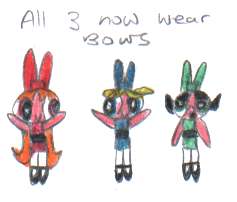 All of the Powerpuff Girls with hairbows!